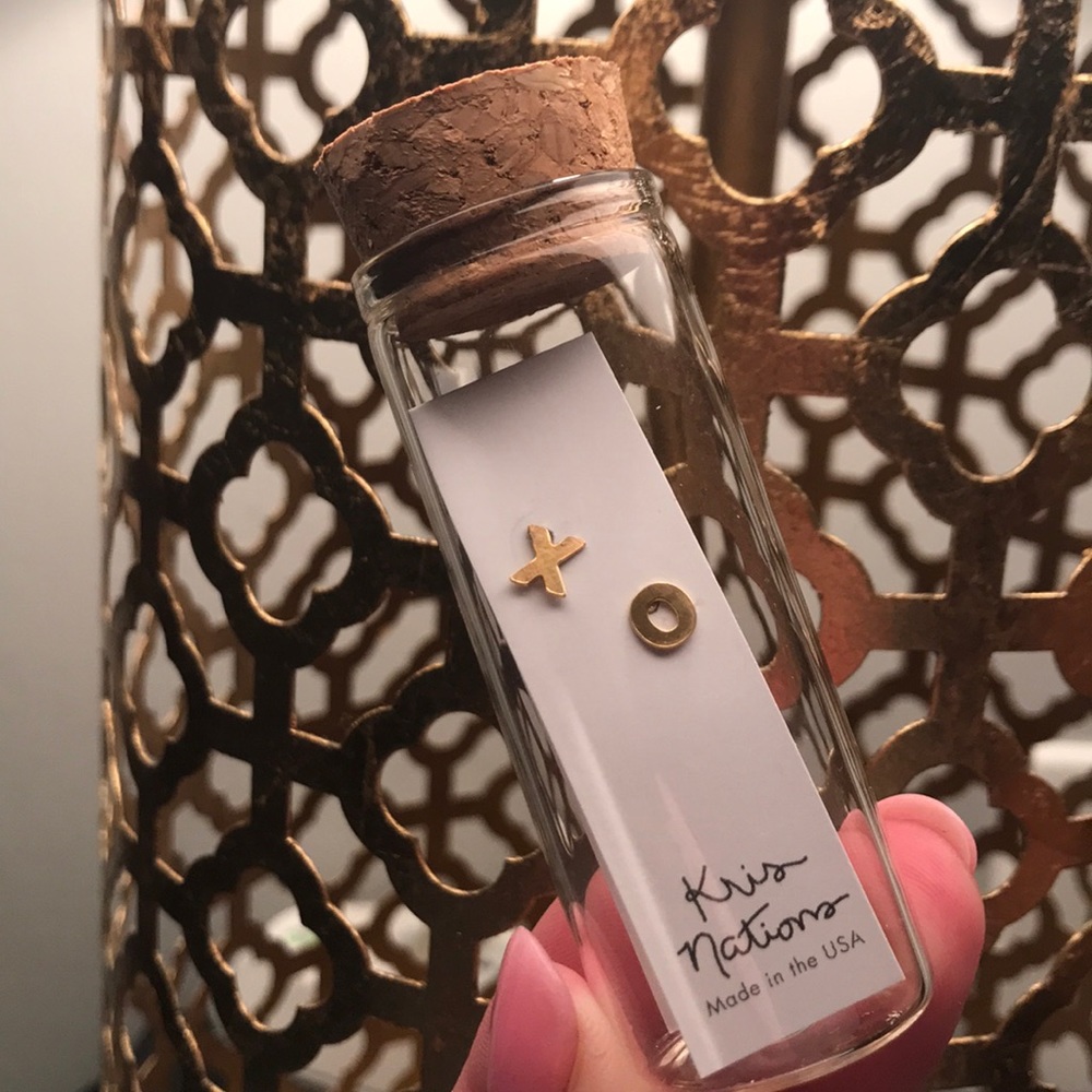 Kris Nations Gold XO Earrings